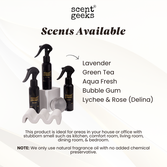 100ml Scent Geeks Room Linen Spray with Patented Odor Eliminator
