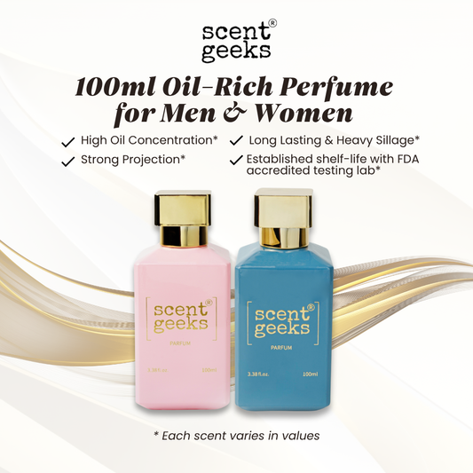 100ml Scent Geeks New and Improved Oil Perfumes for Men and Women
