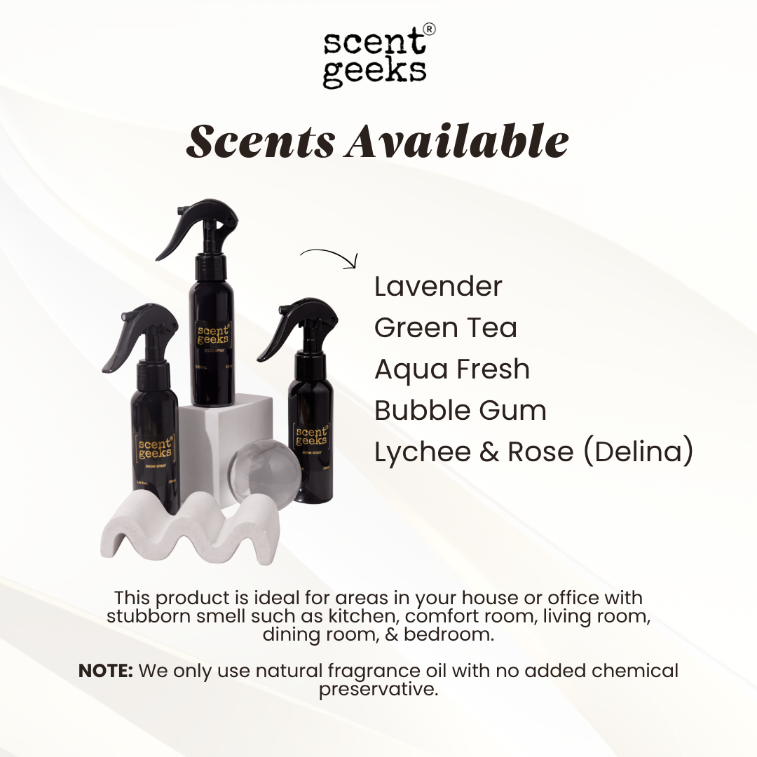 100ml Scent Geeks Room Linen Spray with Patented Odor Eliminator